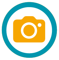 Icon mit gelbem Fotoapperat